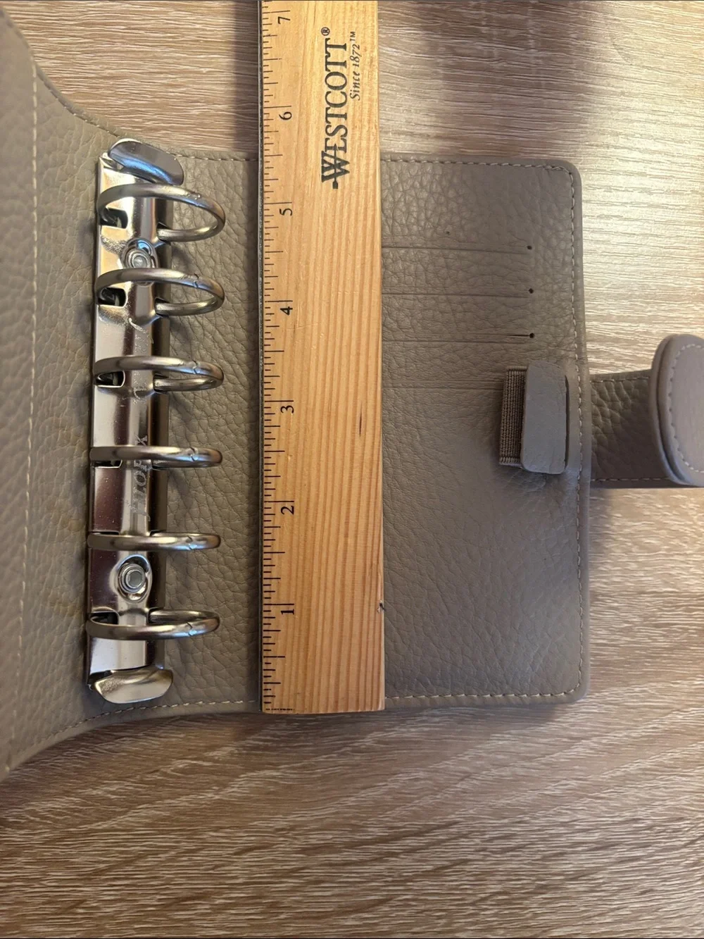 Filofax Norfolk Pocket Rings Leather Organizer NEW Taupe Leather